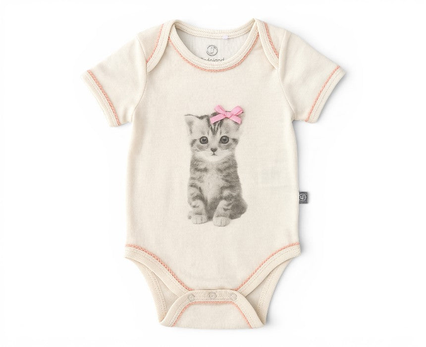 Kitty Bow Baby Bodysuit