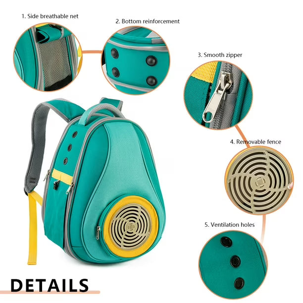 Pet Backpack with Ventilation & Expandable Tent (Bag)