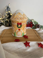 Christmas Gingerbread House Container Jar