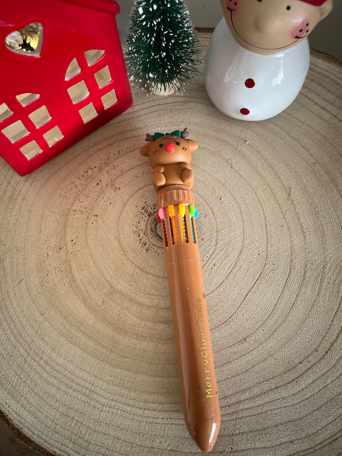 Christmas Pen Multicolors With 4 Designs