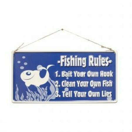 La Hacienda Fishing Rules Embossed Metal Sign Home decor La Hacienda Fishing Rules Embossed Metal Sign La Hacienda Fishing Rules Embossed Metal Sign La Hacienda