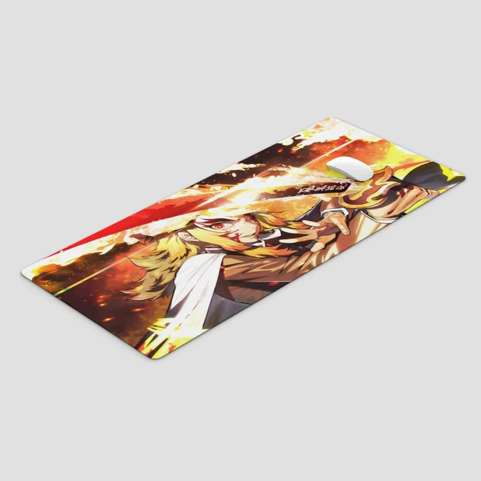 Rengoku Fiery Mousepad Size 90 by 40