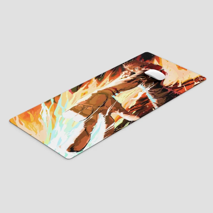 Large Fiery Sukuna Mousepad Size 90 by 40 