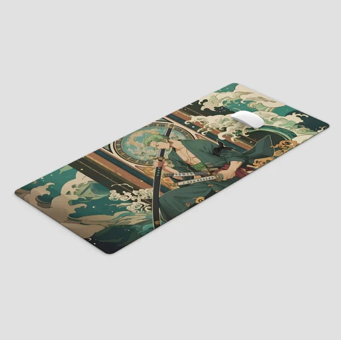 one piece roronoa zoro mousepad size 90 by 40 cm