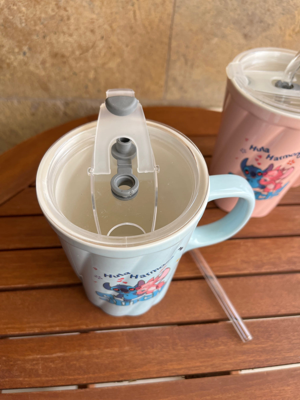 Stitch Ceramic Straw Cup And Mug