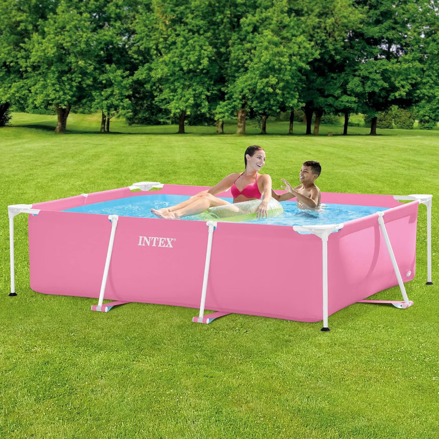 Pink Rectangular Frame Pool 220x150x60 cm home pool Pink Rectangular Frame Pool 220x150x60 cm Pink Rectangular Frame Pool 220x150x60 cm Intex