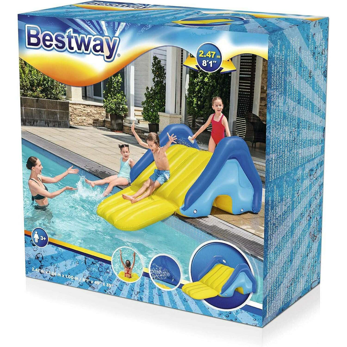 Giant Pool Water Slide 247x124x100cm pool accessories Giant Pool Water Slide 247x124x100cm Giant Pool Water Slide 247x124x100cm Bestway