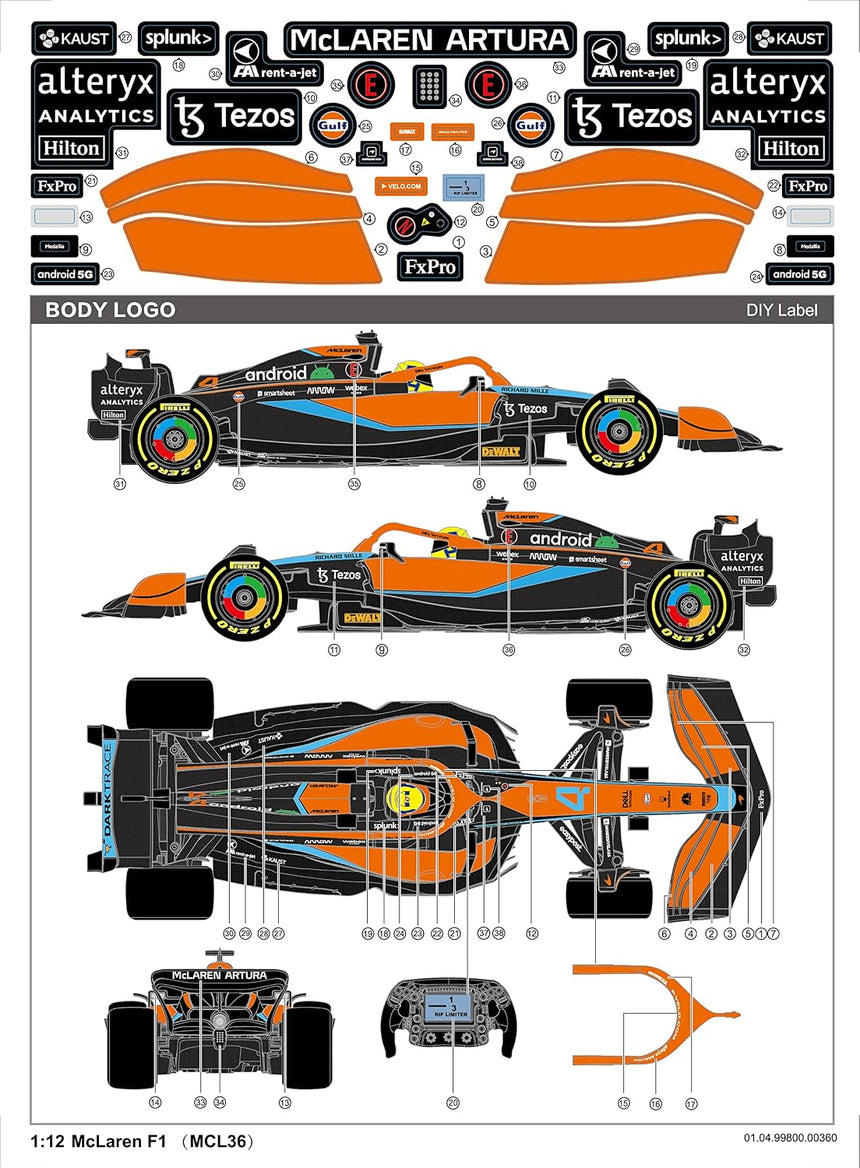 R/C 1:12 McLaren F1 MCL36 Remote Control Cars R/C 1:12 McLaren F1 MCL36 R/C 1:12 McLaren F1 MCL36 Rastar
