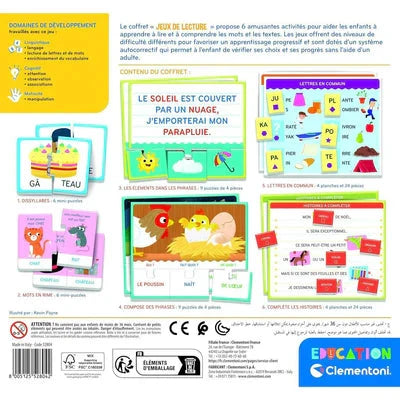 Jeux de Lecture Montessori, Letter & Numbers Jeux de Lecture Jeux de Lecture CLEMENTONI