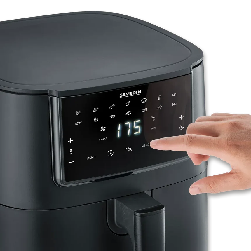 Black Line Single XXL: 7L High-Capacity Hot Air Fryer 1800W Outlet Black Line Single XXL: 7L High-Capacity Hot Air Fryer 1800W Black Line Single XXL: 7L High-Capacity Hot Air Fryer 1800W SEVERIN