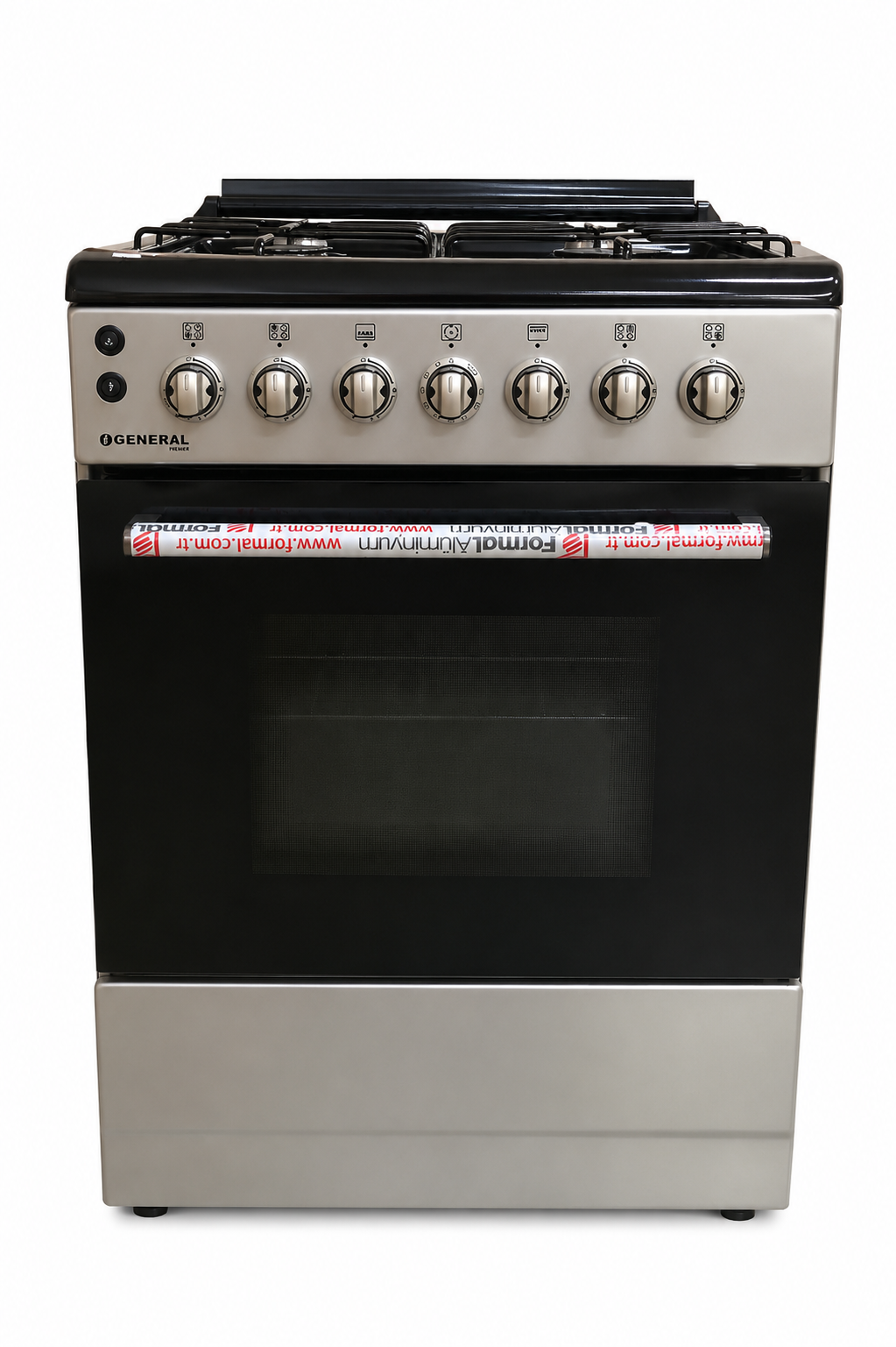 General Power Gas Cooker 4 Burner Black