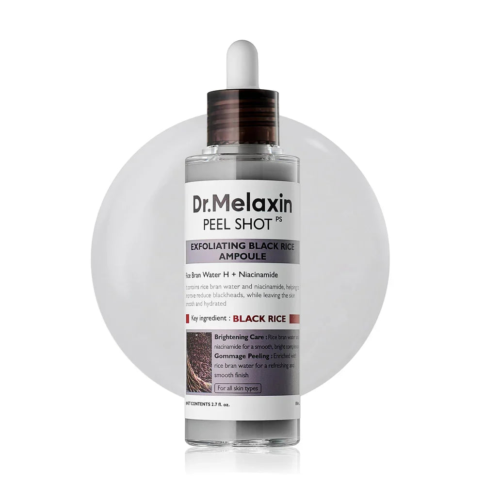 Dr. Melaxin Peel Shot Exfoliant — Black Rice Ampoule