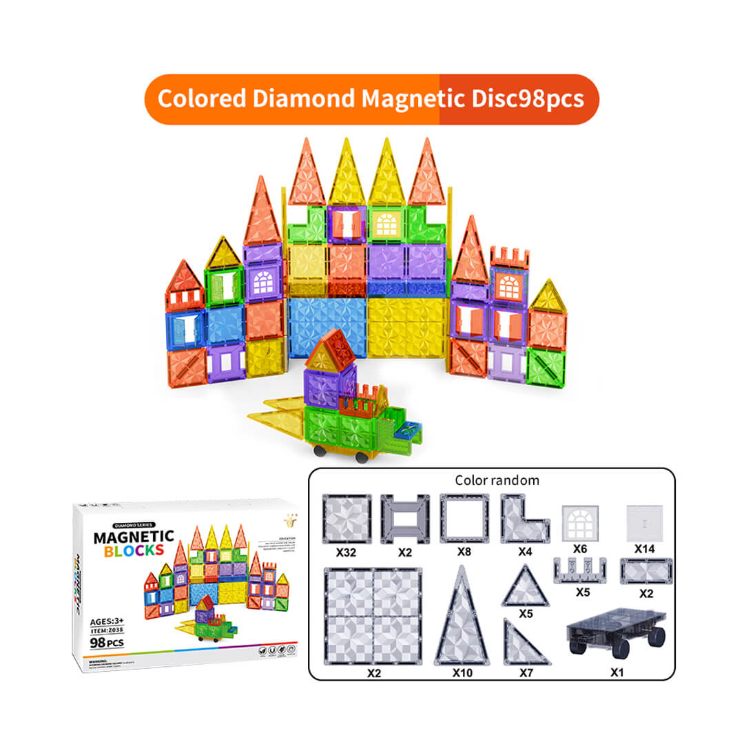 Colorful magnetic building castle for kids