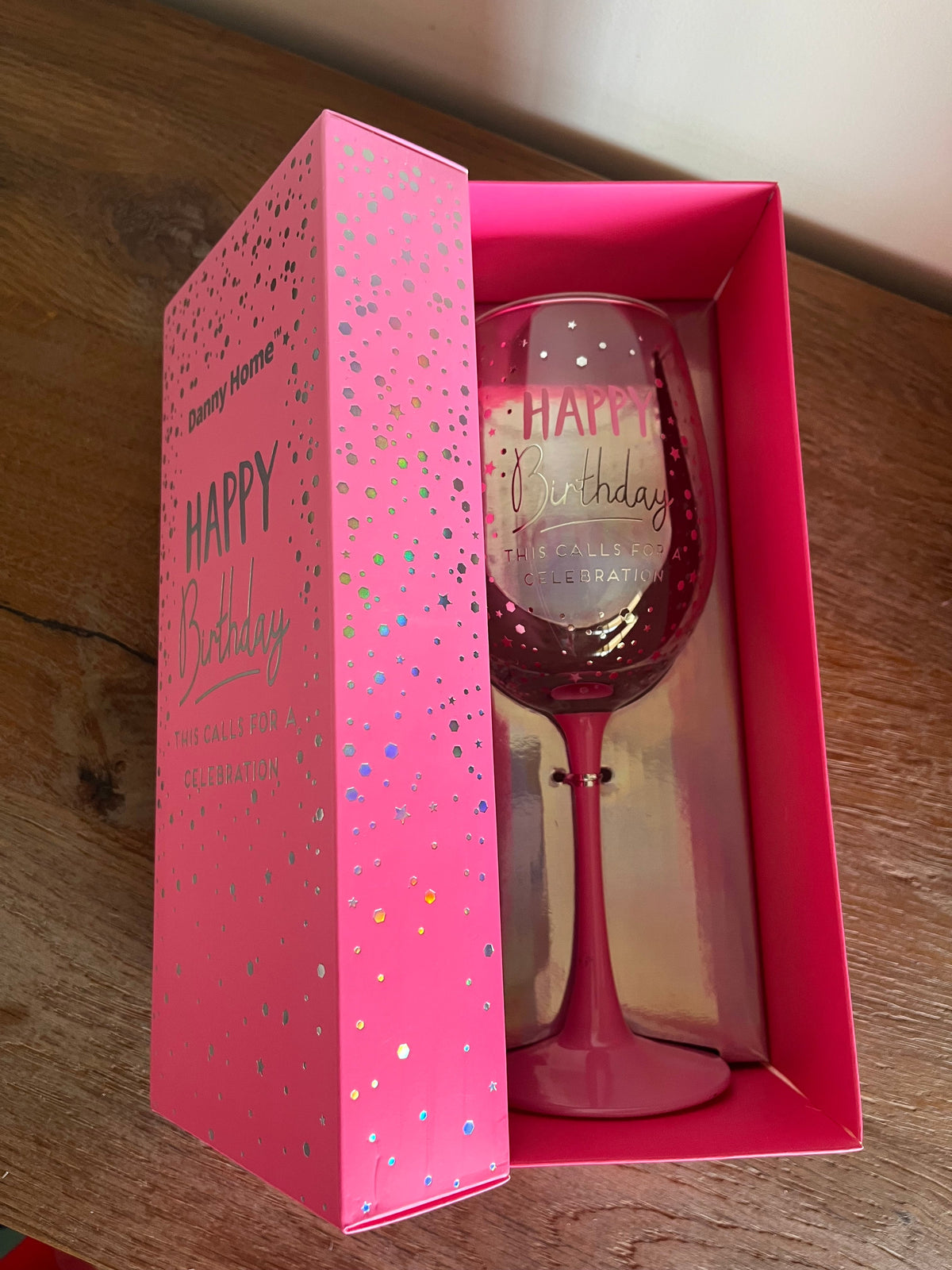 Birthday Wine Glass Festive Design