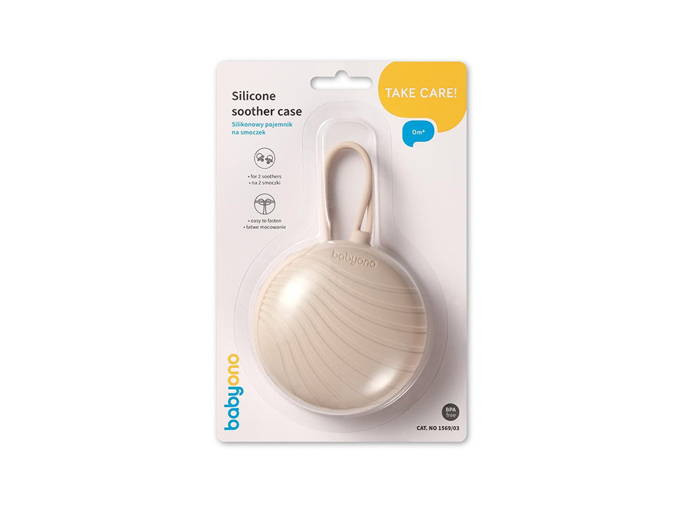 Baby Ono Silicone Soother Case Beige