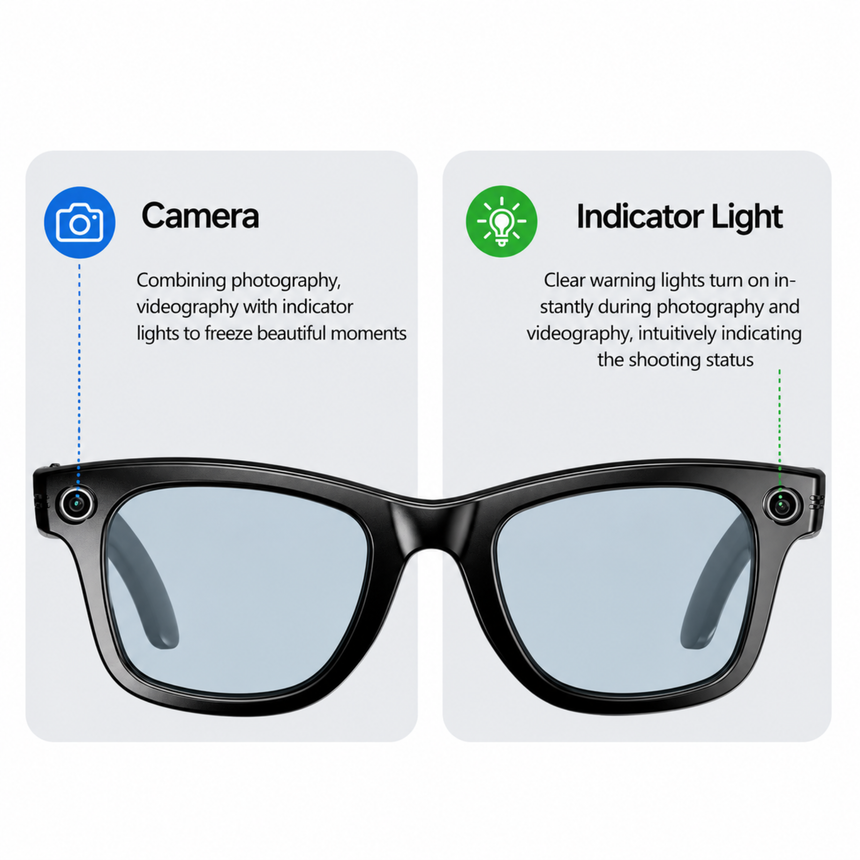 Smart AI Camera Glasses