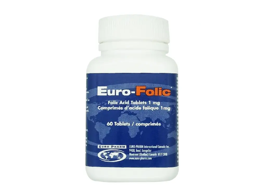 Euro Folic Acid 1 Mg 60 Tabs