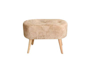 Oval Pouf in Beige