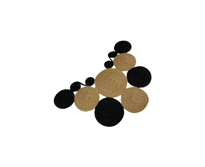 Toilet Mat in Beige and Black
