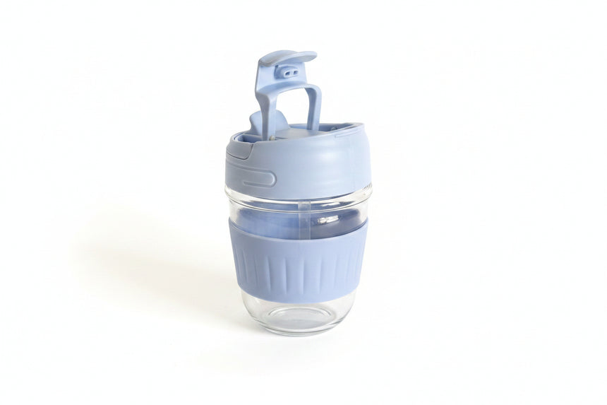 Glass Straw Cup 350ml
