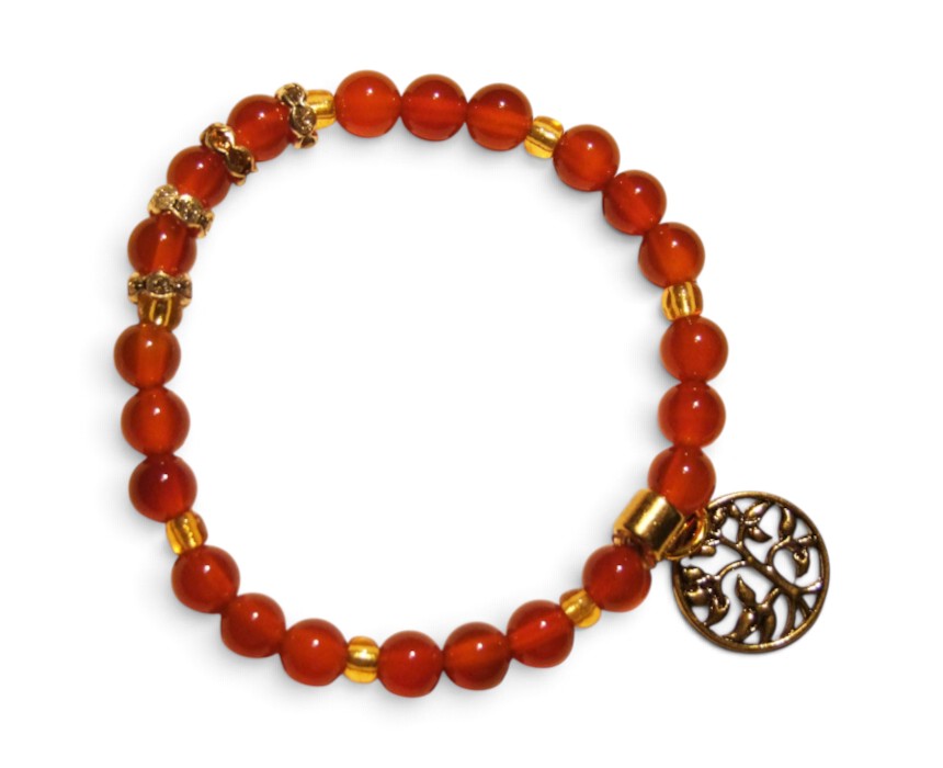 Natural 6mm Agate Bead Bracelet