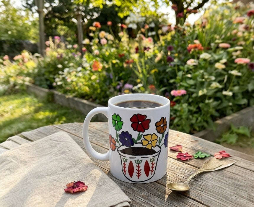 Lebanese Nostalgic Flowery Mug