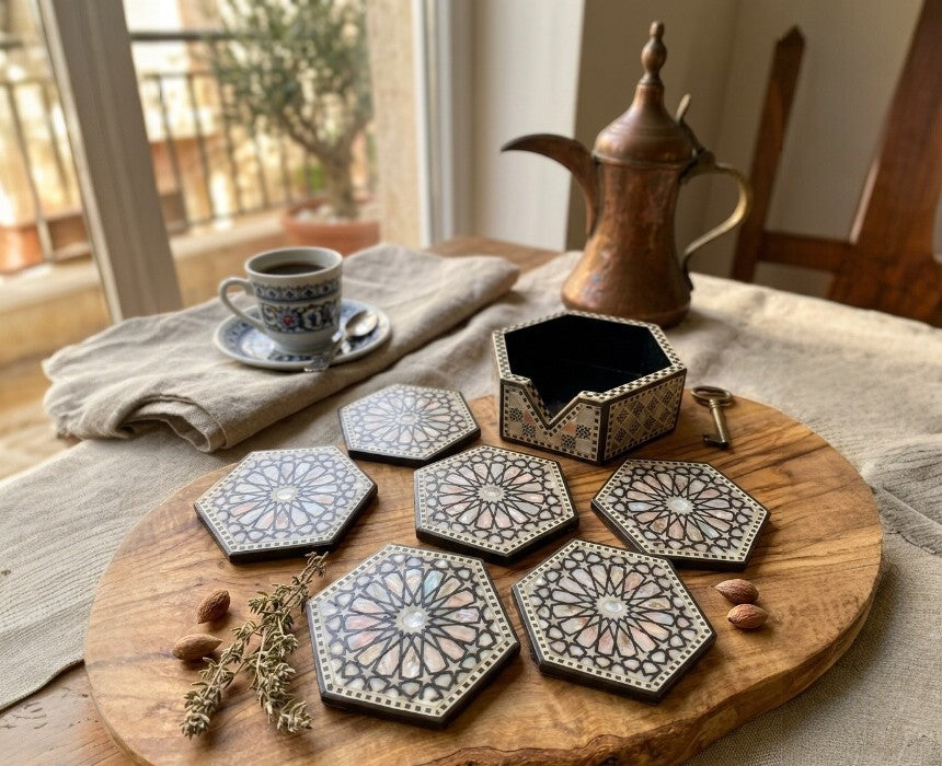Mother of Pearl Inlay Coasters