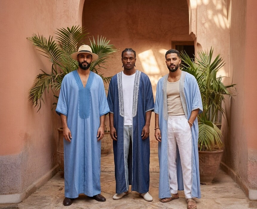 Blue Summer Abaya for Men