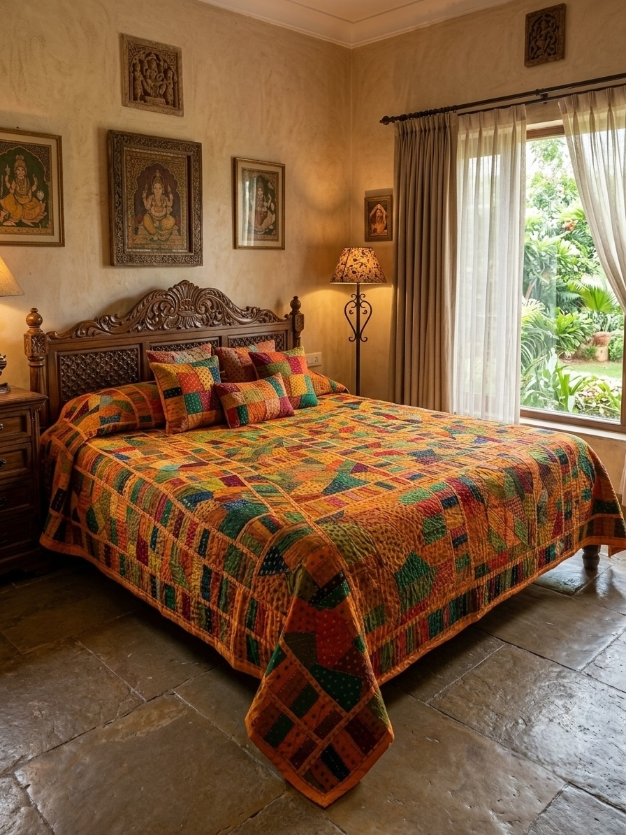 Patchwork Super King-Sized Bed Cover