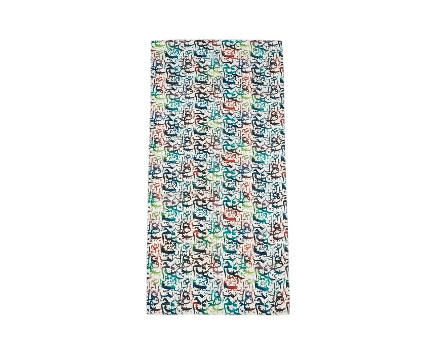 Arabic Calligraphy Silk Scarf