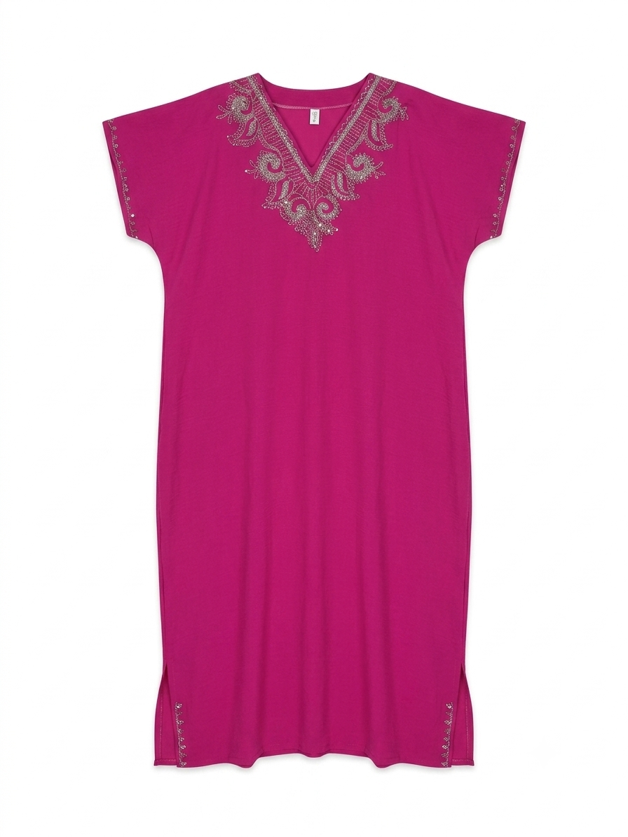 Short Embroidered Summer Abaya