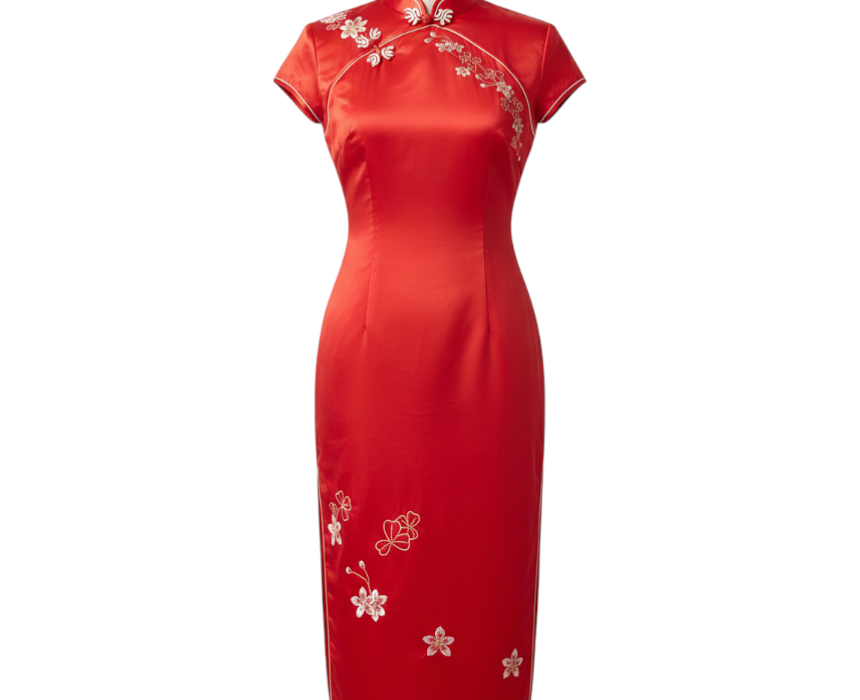Short Chinese Satin Dress