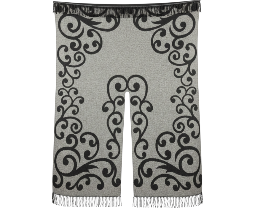 Grey Boho Poncho