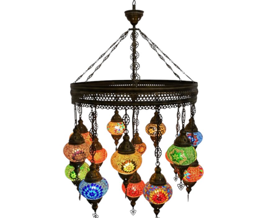 Turkish Lamp Mosaic Chandelier