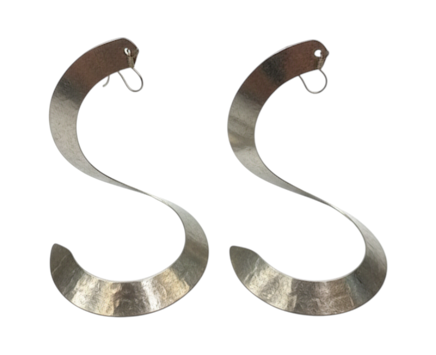 Handcrafted Brass Spiral Earrings