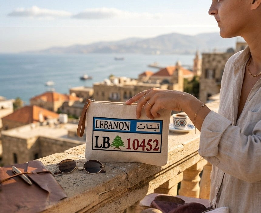 Lebanon Car Plate Clutch Bag