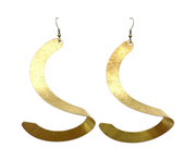 Handcrafted Brass Spiral Earrings