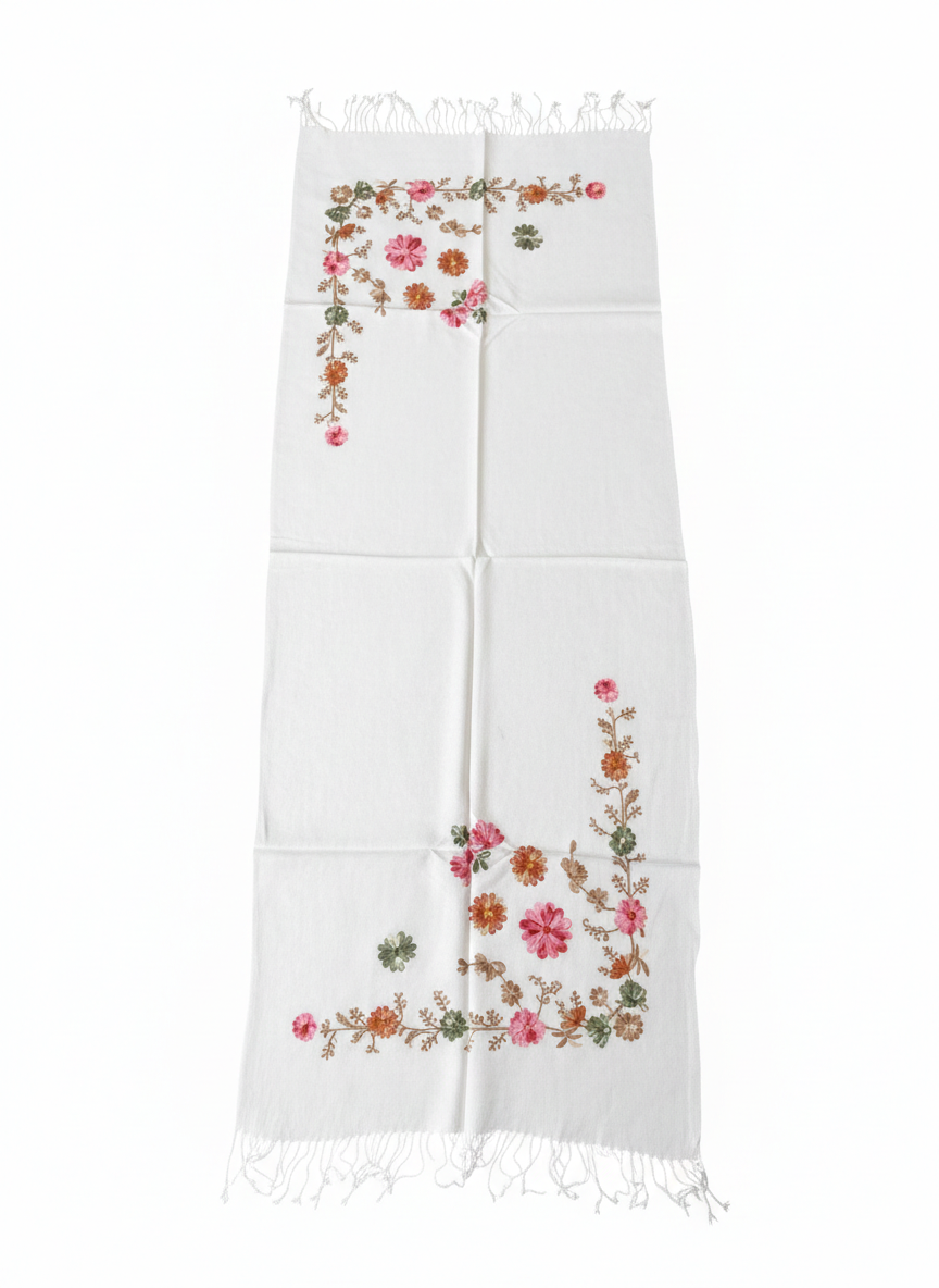 Embroidered Cotton Shawl