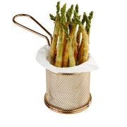 Fry Basket-Gold-Cylindrical