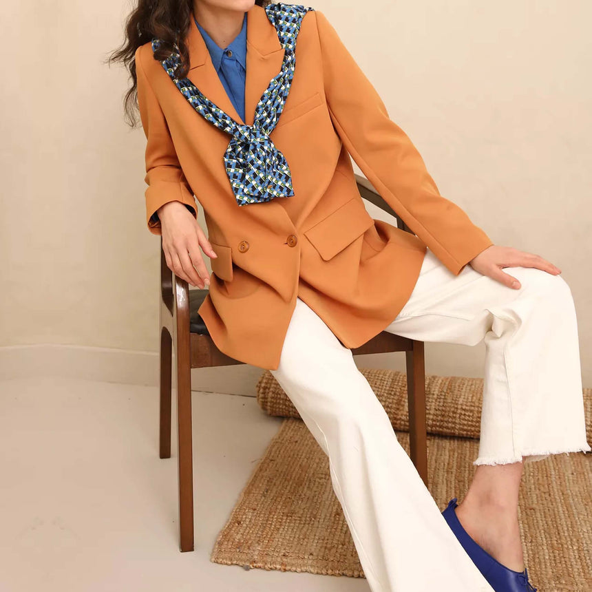 Terracotta Double-Breasted BLAZER