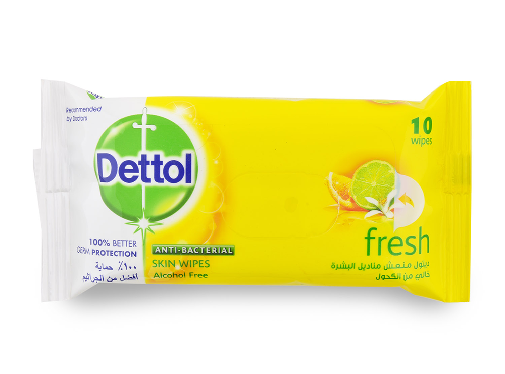 Dettol Antibacterial Wipes Fresh 10 Pieces