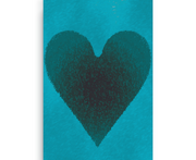 Aqua 2 Heart Digital Print Canvas