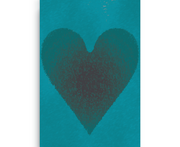 Aqua Heart Digital Print Canvas