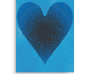 Azure Heart Digital Print Canvas