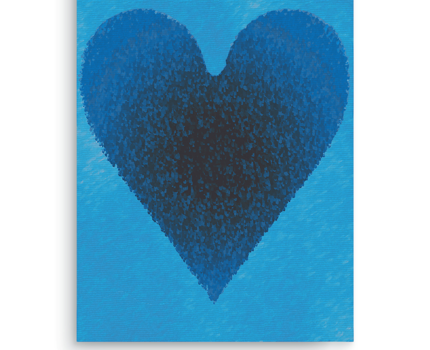 Azure Heart Digital Print Canvas