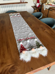Christmas 3D Gnomes Table Runner 35x175cm