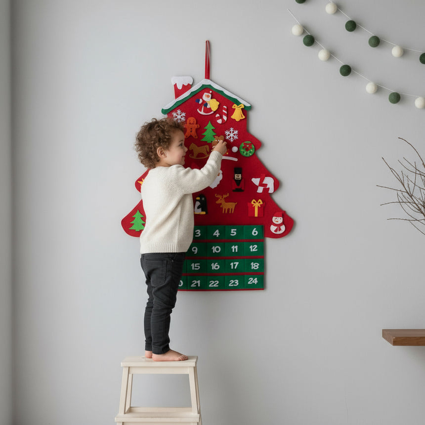 Christmas Tree Advent Calendar Reusable Felt