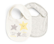 Star Print Baby Bibs 2 Pack