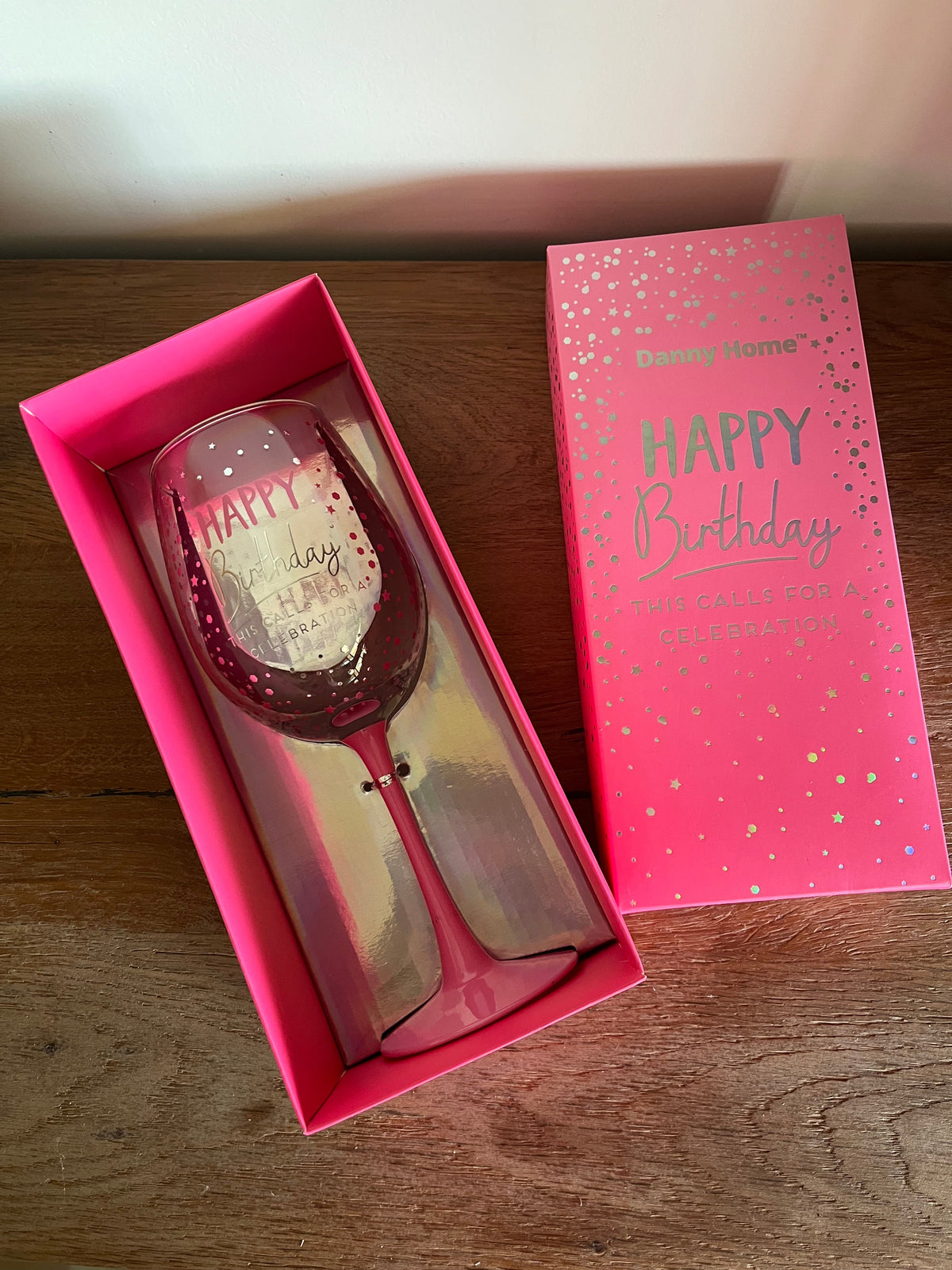 Birthday Wine Glass Festive Design
