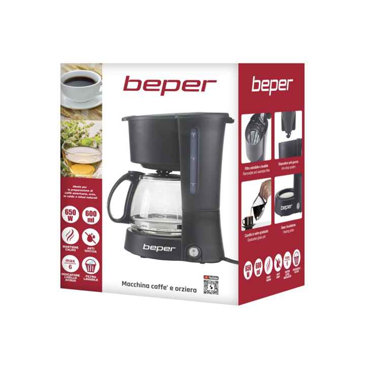 Beper Drip Coffee And Barley Machine 600ml